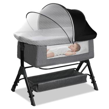 Imagem de Capa de rede mosquiteira de berço para gatos - Cobertura respirável blackout para bebês que dormem na cama e berços de viagem, barraca com zíper bidirecional para bloquear a luz e manter os gatos fora