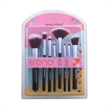 Imagem de Kit Com 8 Pinceis Para Maquiagem - Mt10,Macrilan - Cores Sortidas