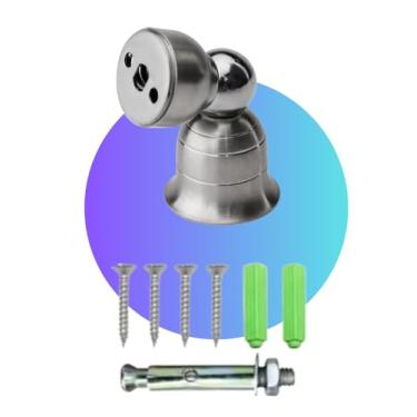 Imagem de Batente Fixador Porta Magnético Inox Para Parede Chão (2)