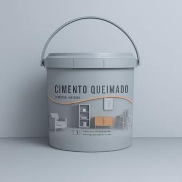 Imagem de Revestimento Cimento Queimado Piso E Parede Pronto Pra Uso 5Kg