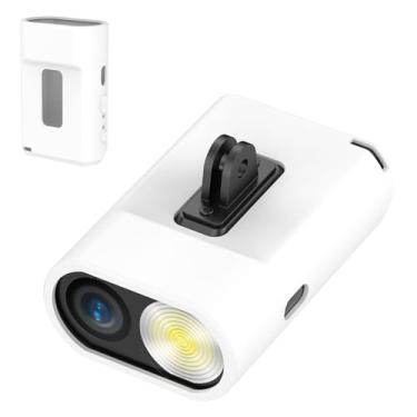 Imagem de Capa para Garmin Varia Vue luz frontal e câmera de painel de bicicleta, capa protetora de silicone, à prova de choque à prova de poeira antiarranhões (branca)