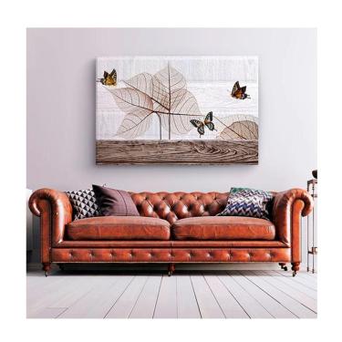 Imagem de Quadro Decorativo Animais Borboletas Lineares C- Moldura Prata Tamanho 120 X 80cm