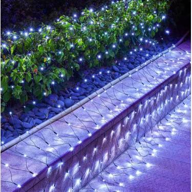 Imagem de Luzes de corda de Natal Brightown 360 LED Net 12FT Pure White