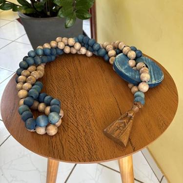 Imagem de Colar de Mesa Porta Parede Decorativo Em Madeira Nossa Senhora (Azul)