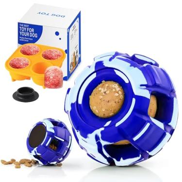 Imagem de Zasiztrust Brinquedos para cães para mantê-los ocupados, brinquedos interativos para mastigar para cães, brinquedo interativo recarregável para cães, presente de aniversário, destruidor de tédio