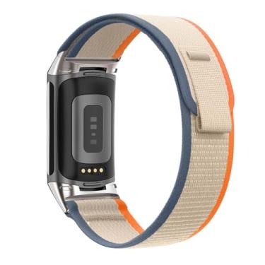 Imagem de Pulseira de nylon compatível com Fitbit Charge6/Charge5, pulseira de relógio esportiva de substituição para Fitbit Charge 6/5 feminina e masculina