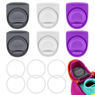 Imagem de 6 conjuntos de anéis de vedação e tampa de substituição para Owala FreeSip 680.4 g 947.2 g, tampa de vedação de vedação para Owala 16/19/24/32/1,134 g tampa de boca de vedação de silicone acessórios