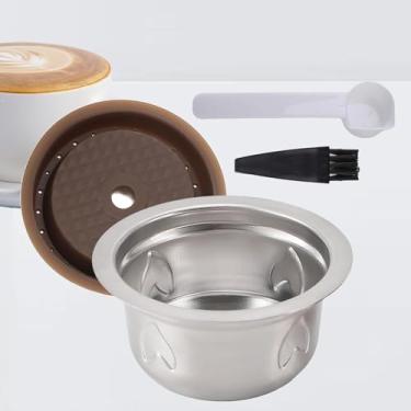 Imagem de Cápsula de café recarregável: Kit de cápsulas de café reutilizável de aço inoxidável de 230 ml, compatível com cápsulas de café Nespresso