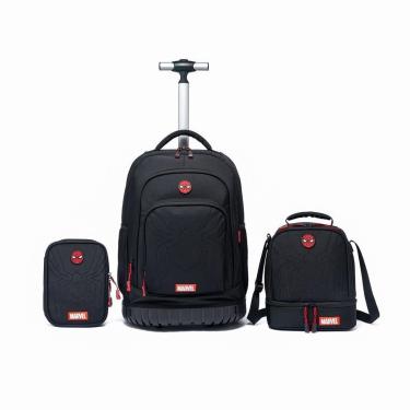 Imagem de Kit Mochila Lancheira Estojo Spider Man Masculino Infantil Escolar Marvel-Masculino
