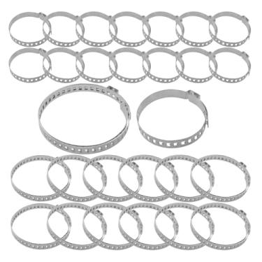 Imagem de Kit de braçadeira de bota de junta CV 30 peças, braçadeiras de bota de eixo de acionamento ajustáveis de aço inoxidável, acessórios automotivos universais adequados para polainas de engrenagem de