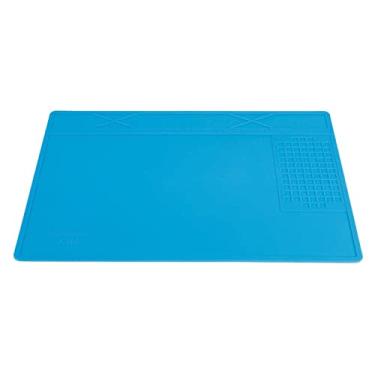 Imagem de Tapete de solda de silicone resistente ao calor, tapete de reparo de silicone com régua de escala integrada, posição dos parafusos, mesa de plataforma de manutenção de ferramentas de reparo para ferro de solda, telefone e reparo de computador