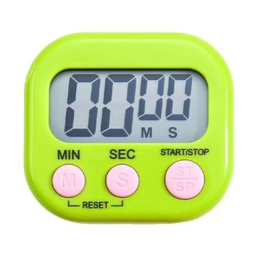 Imagem de Temporizador digital com tela grande, traseira e suporte magnéticos, temporizador de contagem regressiva/contagem regressiva com alarme alto, despertador de cozinha com função de memória (laranja