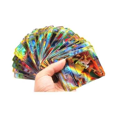Imagem de Cartas De Jogo Pokémon GX V Mega Brilhantes Para Crianças 100PCS Brinq