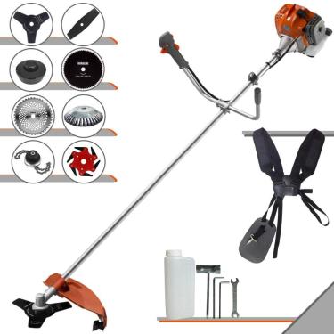 Imagem de Roçadeira Profissional Tekna RL520ACNTK 52cc 2T 2HP Com Carretel + Facas 2 Pontas, 3 Pontas, 6 Pontas, 40 Dentes, 80 Dentes, Trimmer e Escova de Aço