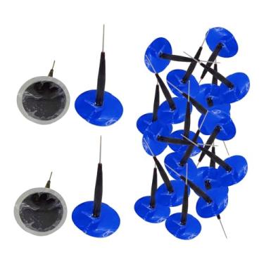 Imagem de KiBcsLic Kit com 24 remendos de reparo de pneus em formato de cogumelo. Substitui remendos de pneus comuns em bicicletas, carros, ônibus e motos, 8mm X 8cm