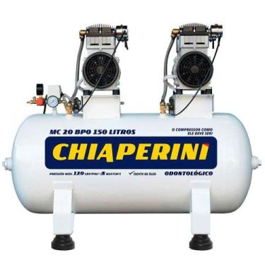 Imagem de Moto Compressor Odontológico 20 Pés 150L Isento de Óleo 220V Chiaperin