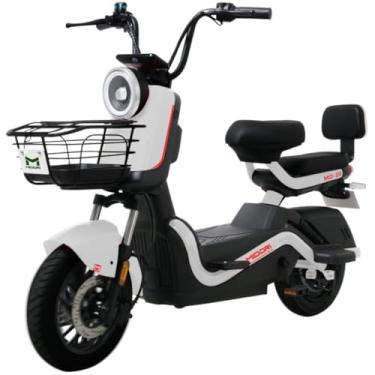 Imagem de Bicicleta Elétrica Scooter Autopropelida Freio a Disco 650W 48V MD-20 Midori (Branca)