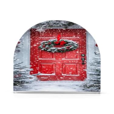 Imagem de xigua Porta vermelha festiva guirlanda de Natal porta-guardanapos para mesas – Porta-guardanapos para cozinha, porta-guardanapos de mesa, porta-guardanapos de coquetel, porta-guardanapos de papel288