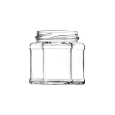 Imagem de Kit com 20 x Pote de Vidro Sextavado 150ml - Sem Tampa