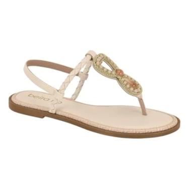 Imagem de Sandália Flat Feminina Calce Fácil Beira Rio - Branco Off