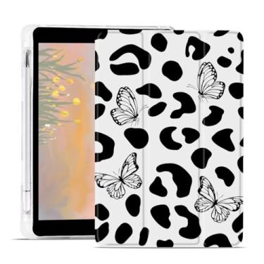 Imagem de AdorableWhimsy Capa Butterly Animal Print para iPad Air 11 polegadas M3 2025/M2 2024/iPad Air 5ª/4ª 11 polegadas 2022/2020 capa protetora de couro dobrável com suporte para lápis