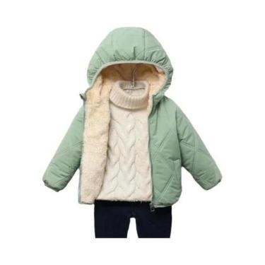 Imagem de Jaqueta De Inverno Para Meninas E Meninos, Casaco De Veludo Grosso De 
