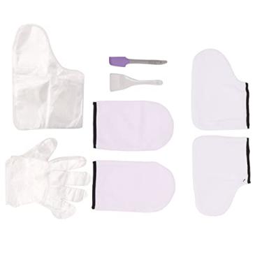 Imagem de Cryfokt Conjunto de Meias de Luvas de Cera, Ferramenta Hidratante para Cuidados Com a Pele Dos Pés e Mãos Em Spa, Capa Profissional para Pés