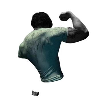 Imagem de Camiseta De Compressão Unissex Com Estampa Gótica De Metal, Estilo Pun