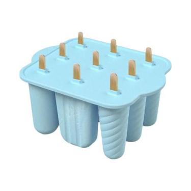 Imagem de Formas De Silicone Para Picolé Com 9 Cavidades, Fácil Liberação, Inclu