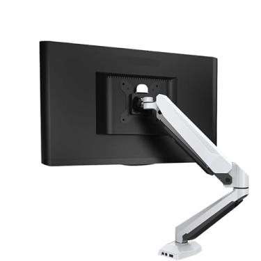 Imagem de BEGWVDJTP Suporte para monitor de tela grande de mesa, levantamento de pressão de ar e elevação, rotação universal 81.3 cm GM212U (branco)