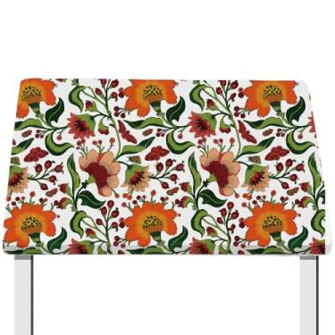 Imagem de CREATCABIN Toalha de mesa com estampa floral, 76 x 121 cm, tecido impermeável, retangular, estampa de flores, vintage, para casa, cozinha, sala de jantar, festa, pátio, jardim, restaurante, decoração