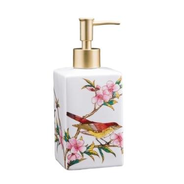 Imagem de CZCZC Dispensador de sabão líquido recarregável com bomba dourada fosca para banheiro, cozinha, lavanderia, 450 ml