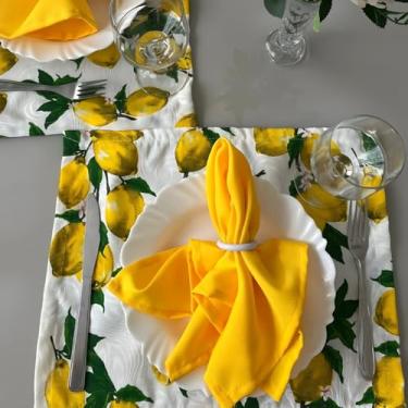 Imagem de Jogo Americano 6 Peças Mesa Posta Café da Manhã Jantar Guardanapo Porta-Guardanapo Elegante (JA023)