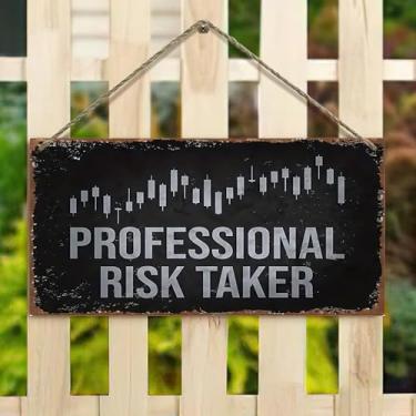 Imagem de Placa para pendurar placa de fibra de densidade de 10 x 20 cm - Tabela profissional de risco decoração rústica de casa de fazenda para cerca, varanda, jardim (casa vintage e design floral)