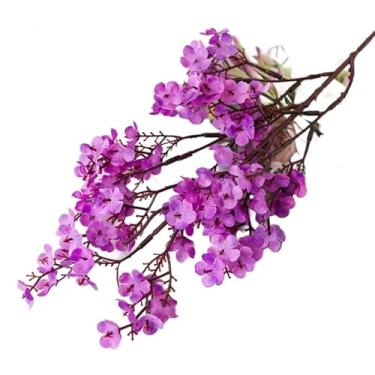 Imagem de Buque De Flor Artificial Cerejeira Mosquitinho Para Decoração Montagem de Arranjos, Wedding Venues & Home Altars, Long-Lasting Beauty Without Care(Lilás,1 unidade)