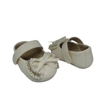 Imagem de Sapatinho de Bebê Sapatilha Luxo Laço Batizado Infantil Menina Manozin