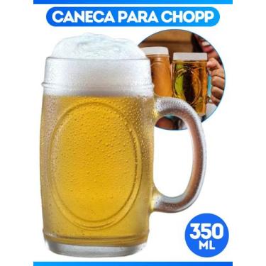 Imagem de Caneca Chopp De Vidro 350ml Bar Restaurante Cerveja Design Elegante Ve