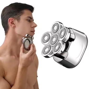 Imagem de Barbeador Sem Fio Com 6 Cabeças Rotativas E Escova