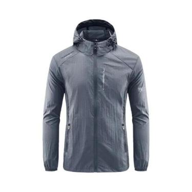 Imagem de Jaqueta Corta-vento Masculina Com Capuz, Secagem Rápida, Proteção UV U