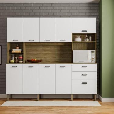 Imagem de Armario de Cozinha Compacta 10 Portas 2 Gavetas Toronto - Kit's Paraná
