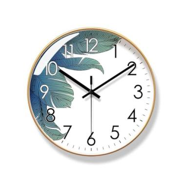 Imagem de Relógio de parede silencioso varredura segundo relógio de quartzo relógio de parede sala de estar relógio simples nórdico simples relógio de parede relógio de parede para quarto (B)