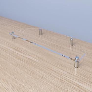 Imagem de Suporte de monitor de canto de acrílico premium para canto de mesa, suporte organizador de tela de computador de vários tamanhos, rack de organização de mesa de escritório, economize espaço (cor