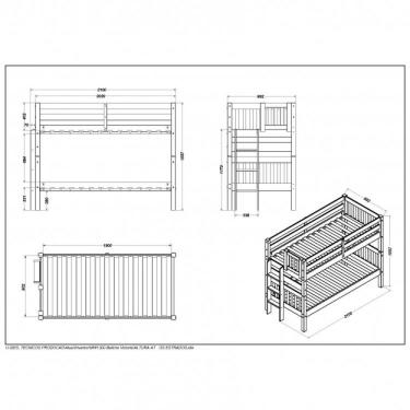 Imagem de Treliche Com Escada Madeira Maciça Weihermann Branco