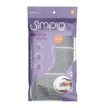 Imagem de Esponja de poliéster diária 3 peças - Simplo