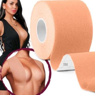 Imagem de Sutiã Adesivo Invisível Rolo Fita Adesiva Boob Tape Levanta Seios 5m A