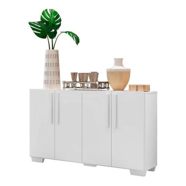 Imagem de Aparador Buffet 4 Portas Com Pés Quadrados Viena Branco