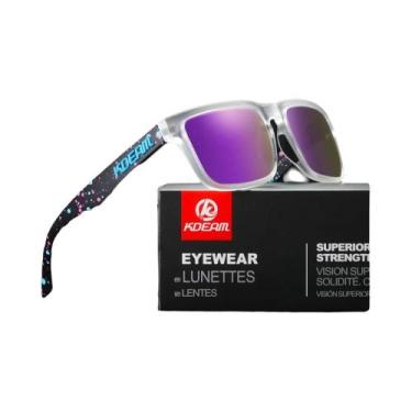 Imagem de Óculos De Sol Polarizados Quadrados Masculinos KDEAM 2022 Para Estilo 