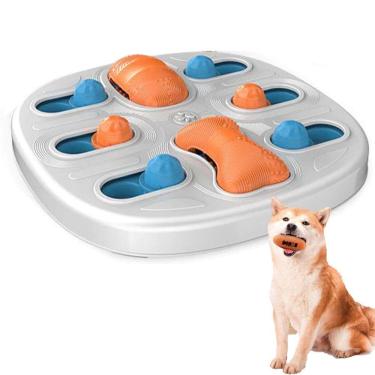 Imagem de Comedouro Brinquedo Interativo Cachorro Pet Cao Petisco Raçao Quebra Cabeça Alimentador Comida Recompensa Mordedor Educativo Comportamento