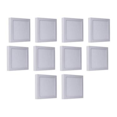 Imagem de Painel de Led 24W Quadrado Sobrepor Avant 10 Unidades