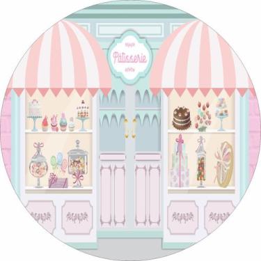Imagem de Painel de Lona Redondo Patisserie - Fabrika De festa, 100x100cm